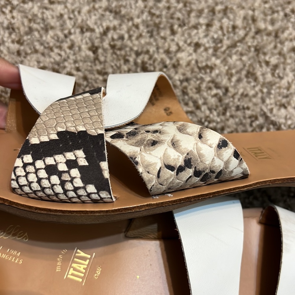 Seychelles RAY OF SUNSHINE WOMENS SNAKE PRINT FLAT SLIDE SANDALS 9.5 - Picture 6 of 7